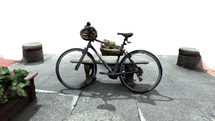 Bike on the Sidewalk 3D Model