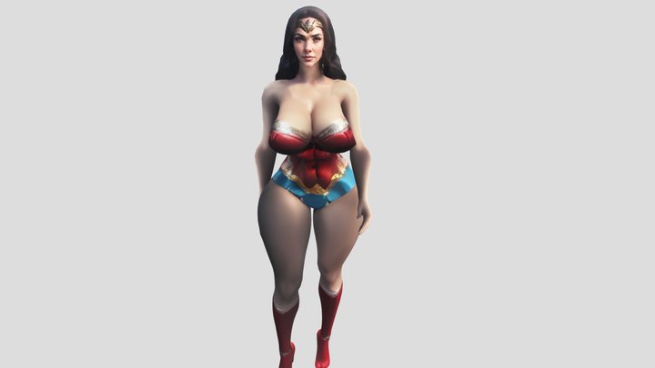 Wonder Woman Curvy Hot 3D Model