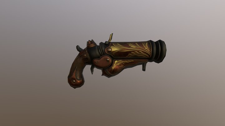 408_ Steampunk Gun 3D Model