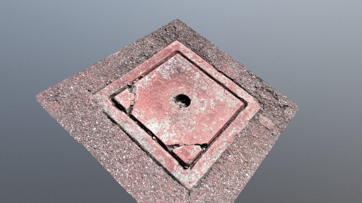 Red Manhole 3D Model