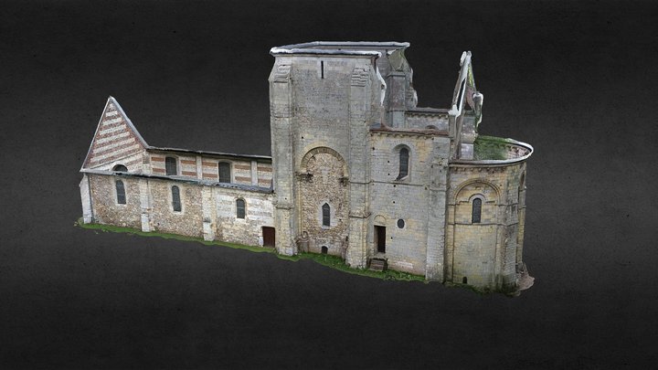Eglise Saint-Jean d'Abettot, Normandie, France 3D Model