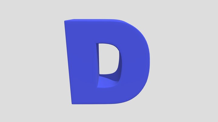 D Letter 3D Model