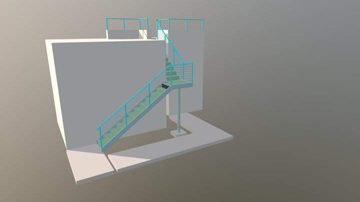 Exterior Stair 3D Model