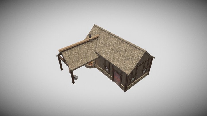 Medieval Blacksmith Building 3D Model