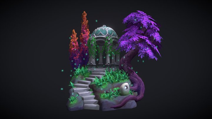 Night Elf Gazebo 3D Model