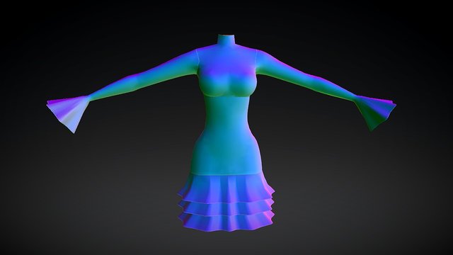 Flowerish 3 Layers 3D Model