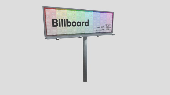 Low Poly Billboard Sign - Standard 3D Model