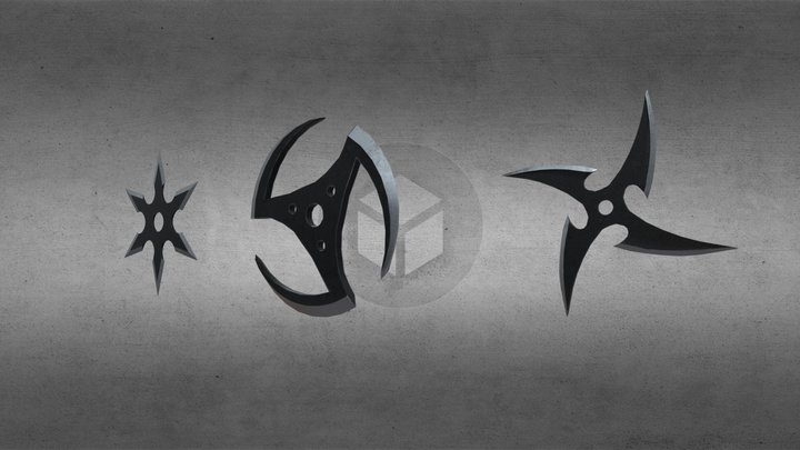 Shuriken pack 3D Model