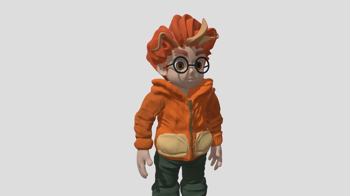 the boy Character for art toy, game 3D Model