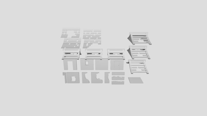 Modular house assets 3D Model