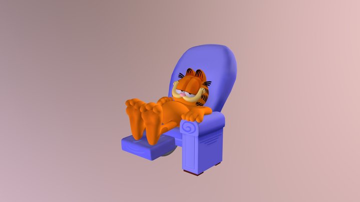 Garfi eld Chillin 3D Model