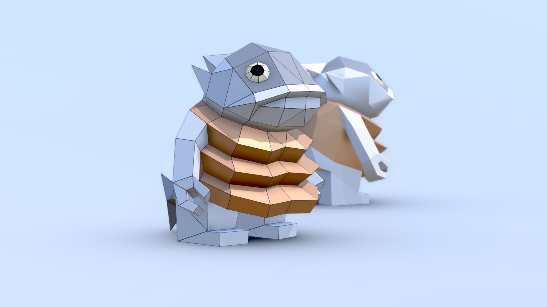 3D model Fish maguro SENPAI SALMON - This is a 3D model of the Fish maguro SENPAI SALMON. The 3D model is about a robot with a box.