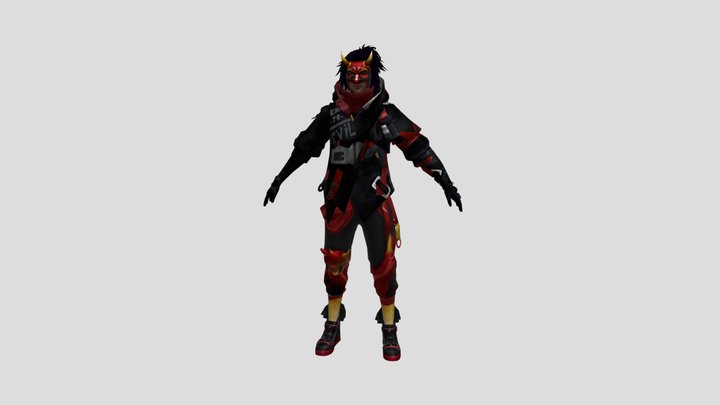Angel Devil Male bundle Free Fire 3D Model
