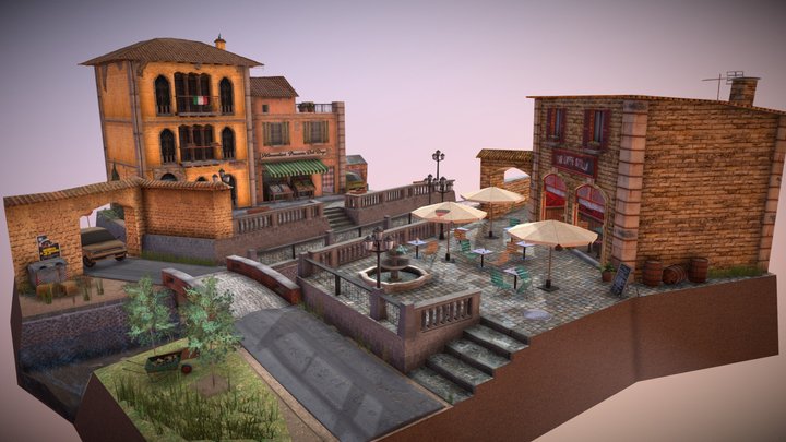 Umbria City scene by David Meszaros 3D Model