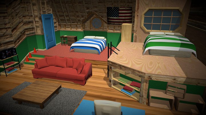 Drake & Josh's Bedroom 3D Model