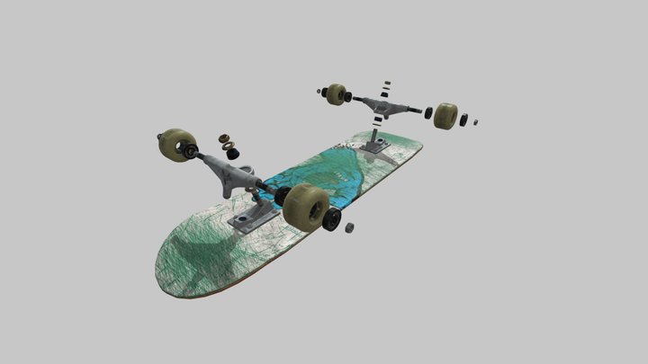 Skateboard parts 3D Model