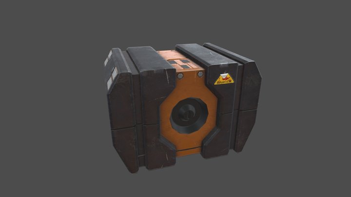 Sci-fi crate 3D Model