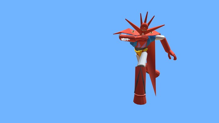Star Dragon doing capoeira 3D Model