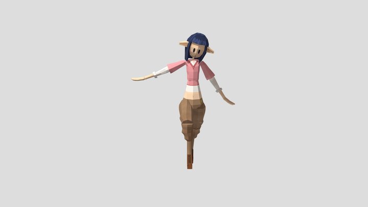 Character Model - balancing pose 3D Model