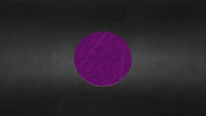 Pokémon TCG - Mewtwo Coin – Modello 3D gratuito STL