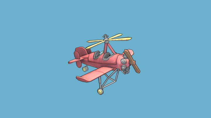 DAE Game Art 1 | Flying Circus | Pitcairn PA-18 3D Model