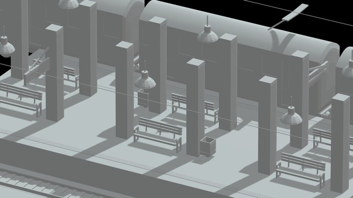 Train Subway/Station 3D Model
