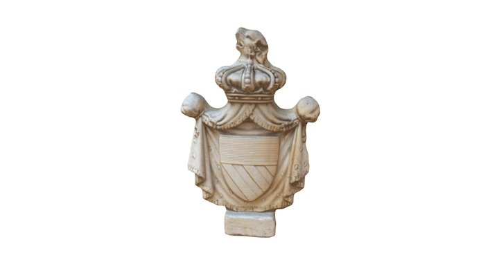 Stemma della famiglia Caracciolo ante restauro 3D Model