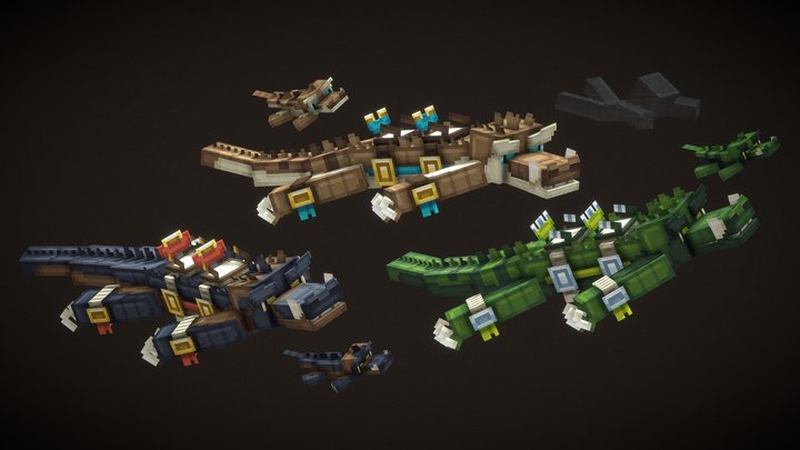 🐊 Crocodile Mount / Pet (Concept) 3D Model