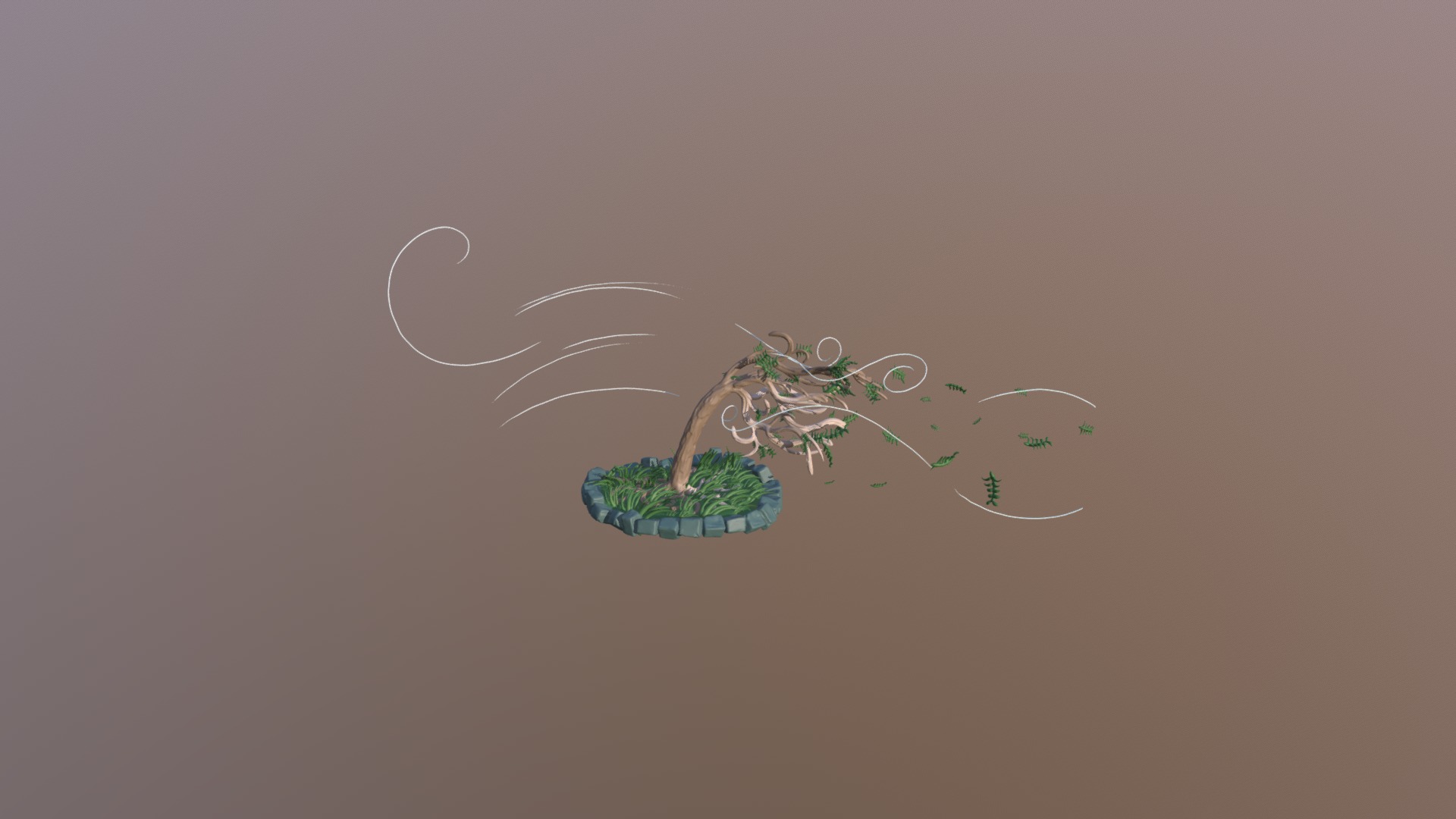 3D model Wind Tree - This is a 3D model of the Wind Tree. The 3D model is about a drawing of a tree.
