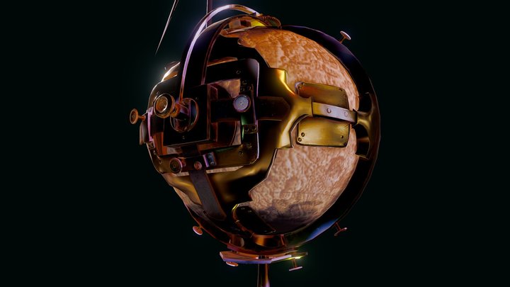 Moon Globe 3D Model