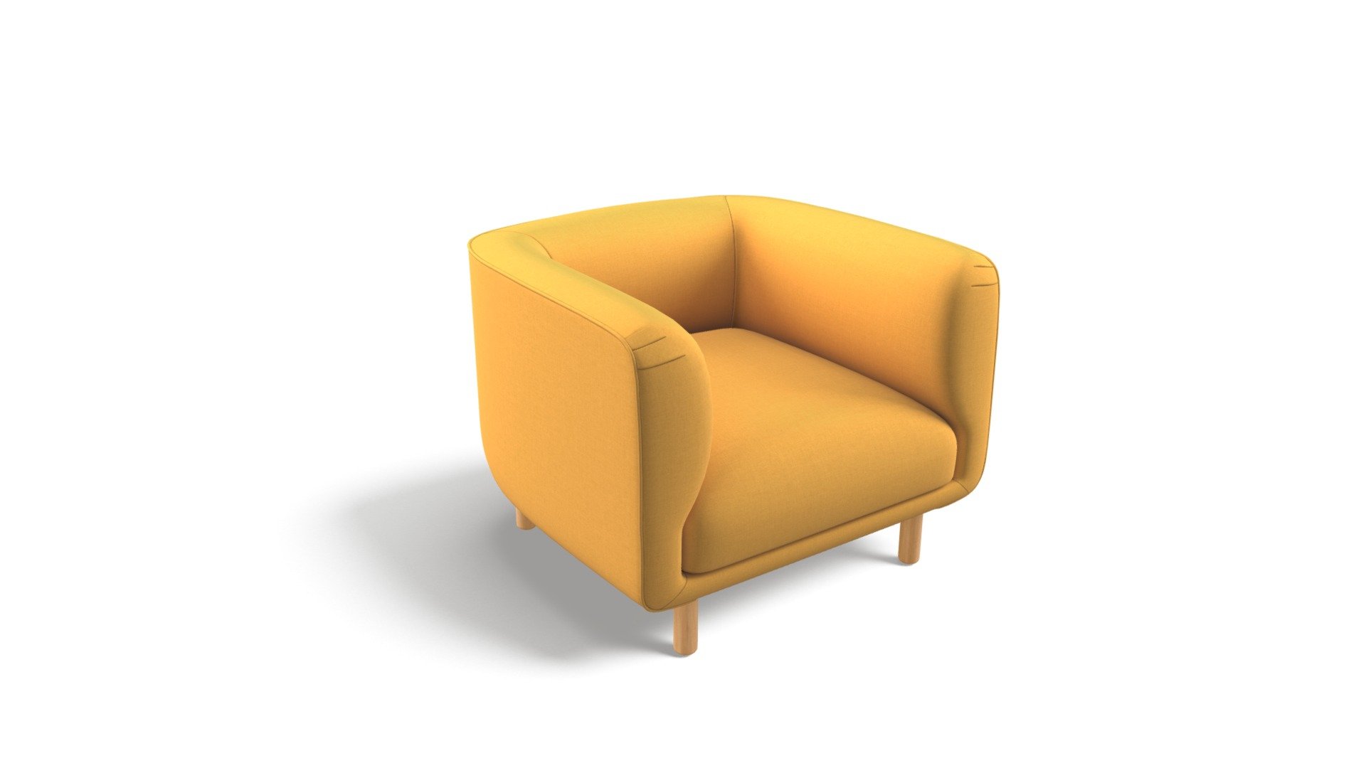 Becca   Armchair, Yolk Yellow
