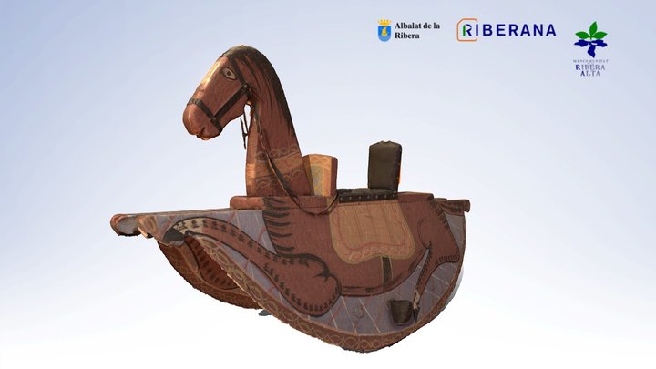 Balancín infantil en forma de caballo 3D Model