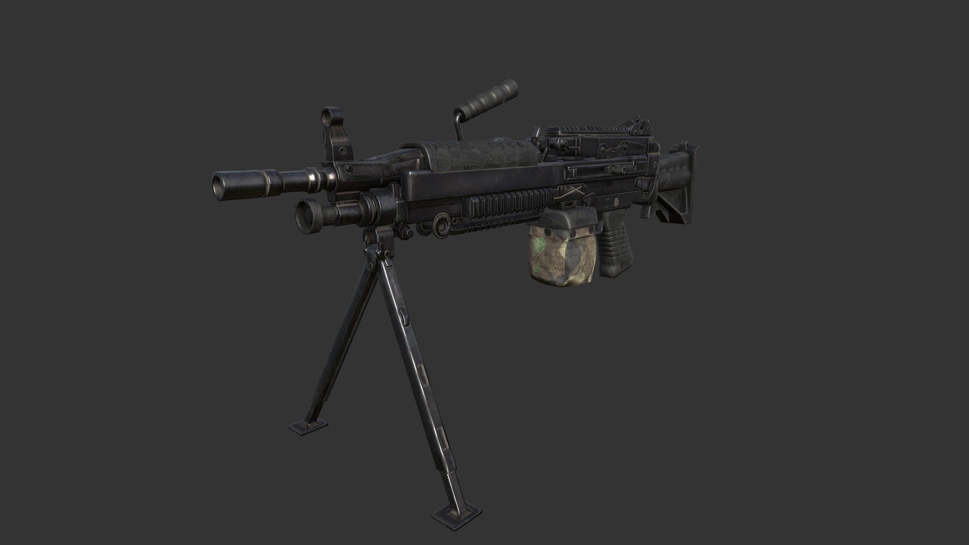 M249 - 3D model by GroundHog [26abd11] - Sketchfab