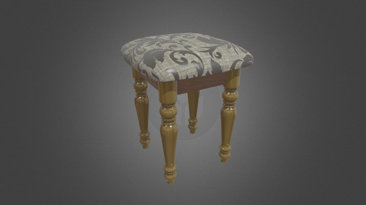 stool green 3D Model