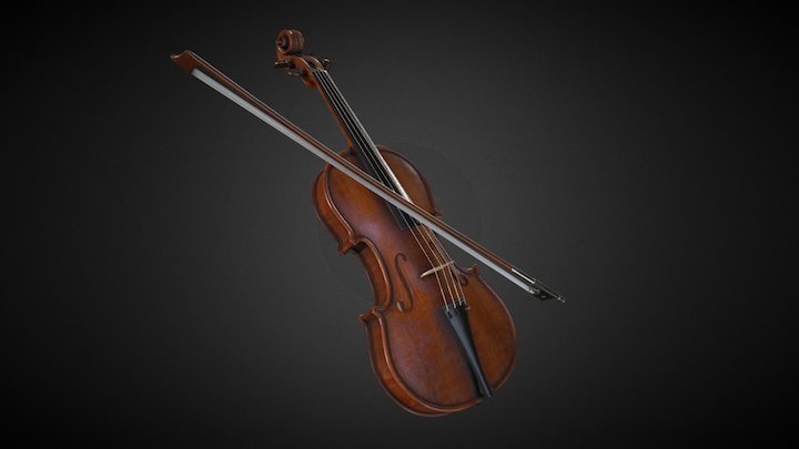 Lost Stradivarius Violin 3D Model