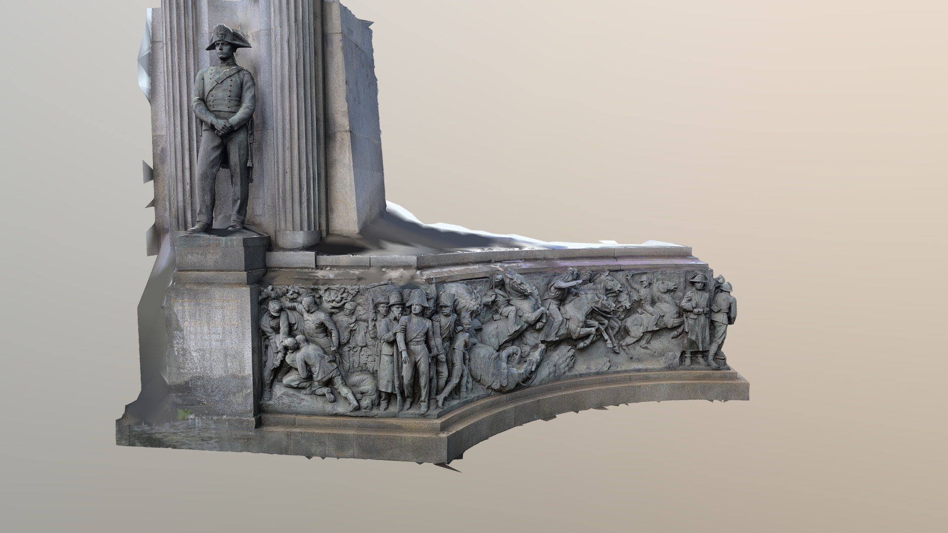 3D model Torino Scan - This is a 3D model of the Torino Scan. The 3D model is about a stone statue of a man and a woman.
