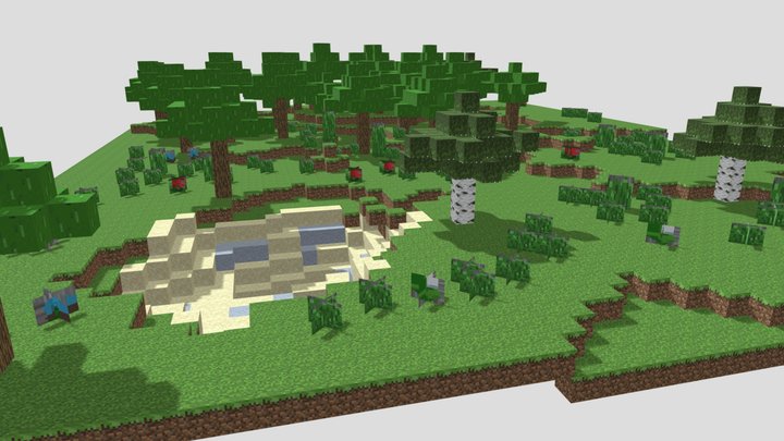 Minecraft jungle map 3D Model