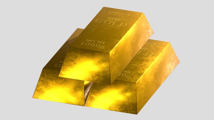 Gold Bars 3D Model