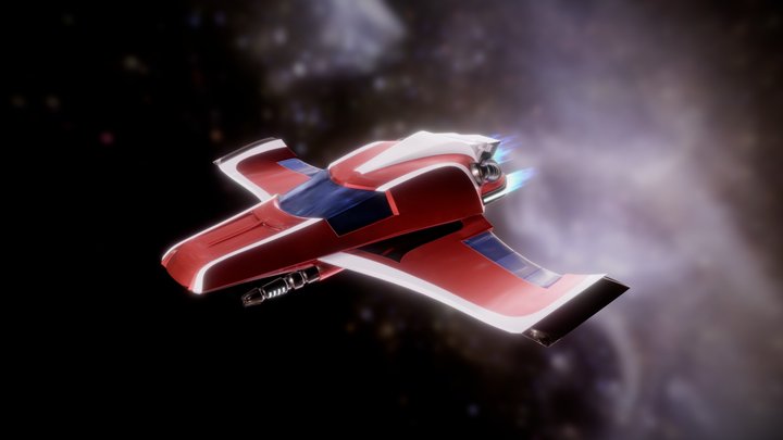 Player's Ship | Space Shooter Game 3D Model