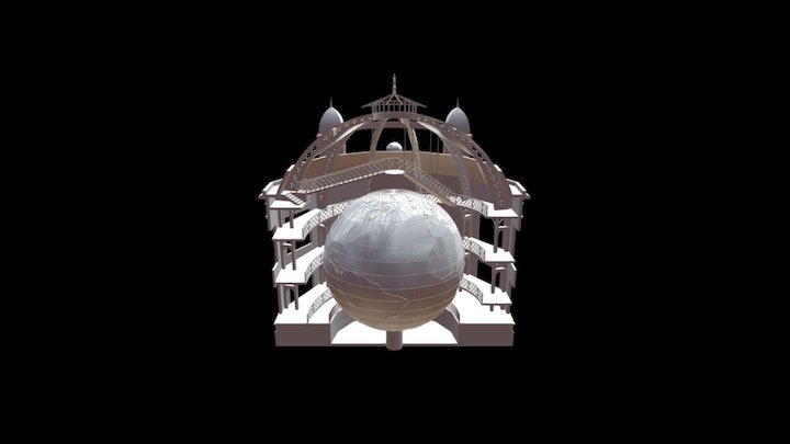 Globe terrestre au millionième 3D Model