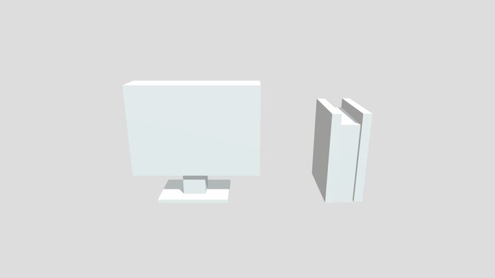 ps5 + monitor 3D Model