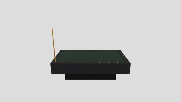 Pool Table and Cue VR Ready Free Download 3D Model