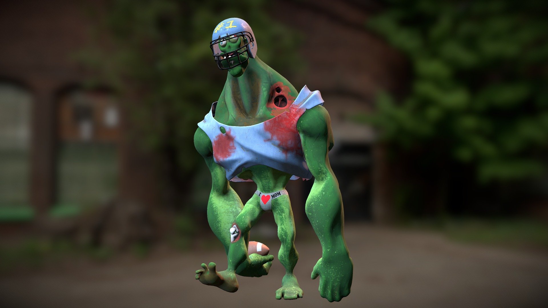 Zombie Football Player [texturing challenge]