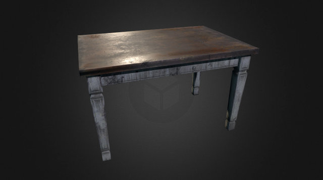Old Kitchen Table 3D Model