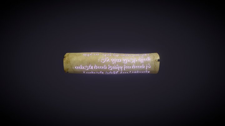 scroll_with_luminous_text 3D Model