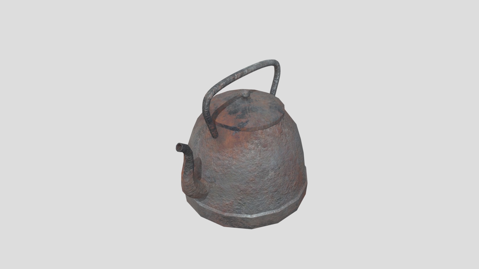 3D model Fire Pot - This is a 3D model of the Fire Pot. The 3D model is about a metal pot with a handle.
