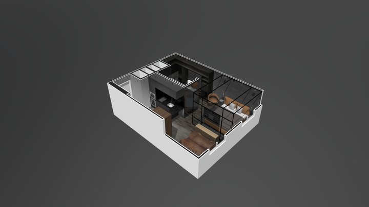 FLAT 1 DORMITÓRIO 04 - 02 - 2020 3D Model