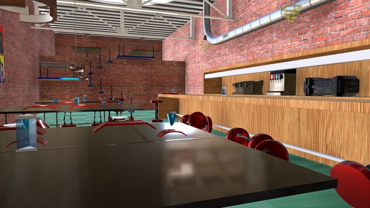 Futuristic Diner 3D Model