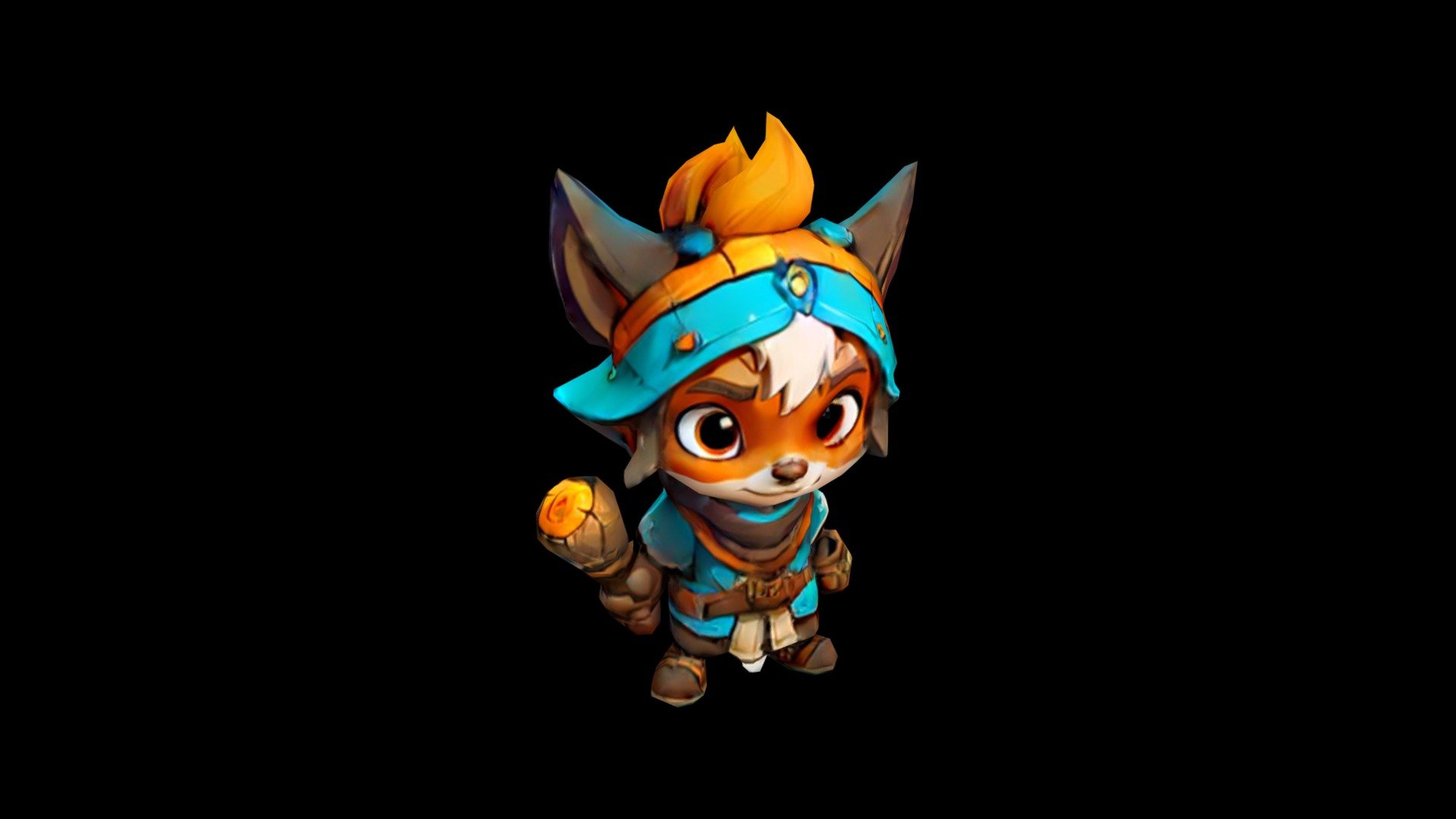 Cartoon character Acorn, a courageous fox warrio - Download Free 3D ...