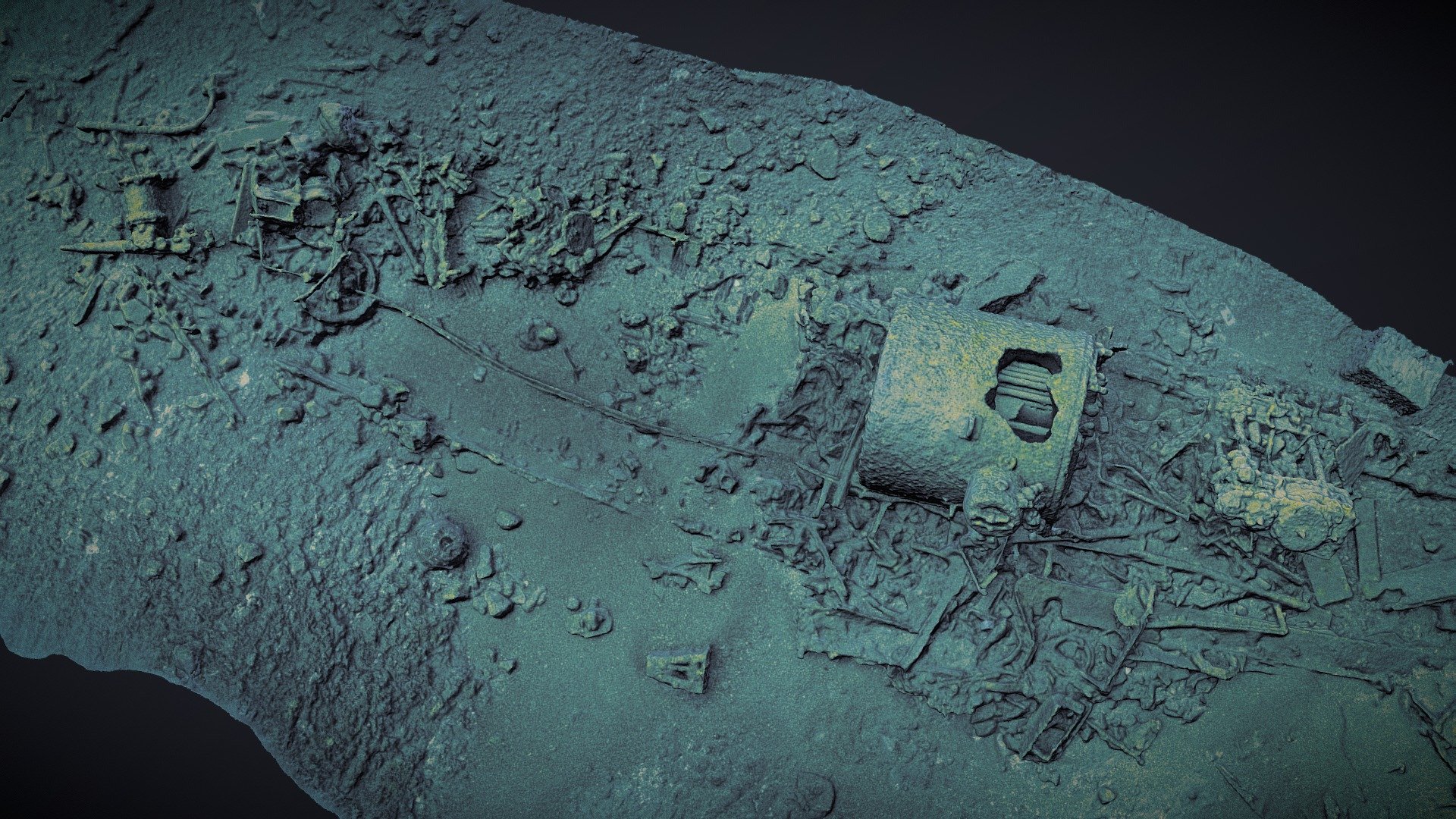 HMD John Mitchell (1917), Armed Drifter — Sketchfab embed 3D viewer